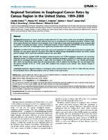 Regional Variations in Esophageal Cancer Rates by Census Region in the United States 19992008