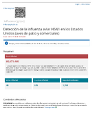 Deteccin de la influenza aviar H5N1 en los Estados Unidos aves de patio y comerciales