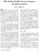 The Public Health Services Program In Cancer Control