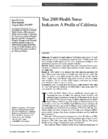 Year 2000 health status indicators a profile of California