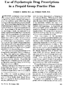 Use of psychotropic drug prescriptions in a prepaid group practice plan