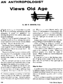 An anthropologist views old age