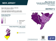 NJ Congressional District 02 Stroke and Federally Qualified Health Centers Map 119th Congress