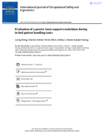 Evaluation of a Passive BackSupport Exoskeleton During InBed Patient Handling Tasks