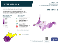 WV Congressional District 02 Stroke and Stroke Centers Map 118th Congress