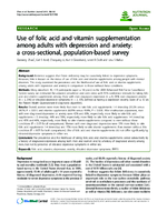 Use of folic acid and vitamin supplementation among adults with depression and anxiety a crosssectional populationbased survey