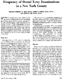 Frequency of dental Xray examinations in a New York county