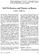 Soil nitrification and nitrates in waters