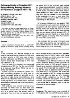 Followup Study Of Possible HIV Seropositivity Among Abusers Of Parenteral Drugs In 197172
