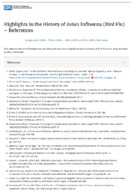Highlights in the History of Avian Influenza Bird Flu Timeline  References