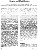 Climate and fluid intake