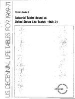 Actuarial tables based on US life tables 196971