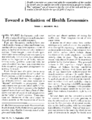 Toward a definition of health economics