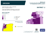 OR Congressional District 02 Stroke and Federally Qualified Health Centers Map 118th Congress