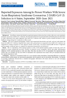 Reported exposures among inperson workers with severe acute respiratory syndrome coronavirus 2 SARSCoV2 infection in 6 states September 2020June 2021