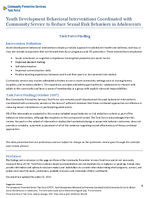 Youth Development Behavioral Interventions Coordinated with Community Service to Reduce Sexual Risk Behaviors in Adolescents