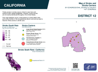 CA Congressional District 12 Stroke and Stroke Centers Map 119th Congress