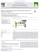 Bone Lead Variability in Bone Repository Skeletal Samples Measured with Portable XRay Fluorescence
