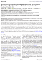 Associations of emergency department visits for asthma with precipitation and temperature on thunderstorm days a timeseries analysis of data from Louisiana USA 20102012
