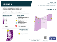 IN Congressional District 01 Stroke and Stroke Centers Map 118th Congress