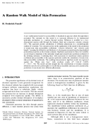 A Random Walk Model of Skin Permeation