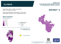 IL Congressional District 06 Stroke and Federally Qualified Health Centers Map 118th Congress