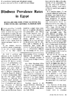 Blindness prevalence rates in Egypt