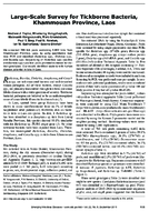 LargeScale Survey for Tickborne Bacteria Khammouan Province Laos