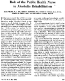 Role of the public health nurse in alcoholic rehabilitation