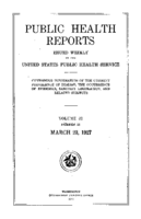 Public Health Reports  v 32 no 12  cover