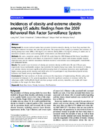 Incidences of obesity and extreme obesity among US adults findings from the 2009 Behavioral Risk Factor Surveillance System