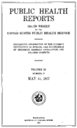Public Health Reports  v 32 no 19  cover