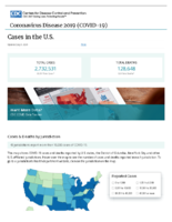 Coronavirus disease COVID19 cases in the US updated on July 3 2020