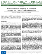 Chronic Disease Mapping an Important Strategy and Tool for Health Promotion