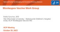Monkeypox Vaccine Work Group