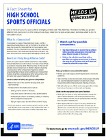 A Fact Sheet for High School Sports Officials