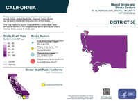 CA Congressional District 50 Stroke and Stroke Centers Map 119th Congress