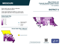 MO Congressional District 06 Stroke and Federally Qualified Health Centers Map 119th Congress