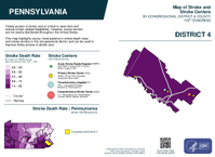 PA Congressional District 04 Stroke and Stroke Centers Map 119th Congress