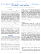 Synthetic Opioid and Stimulant CoInvolved Overdose Deaths by Occupation and Industry  United States 2022