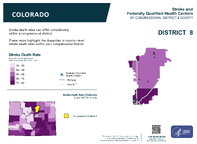 CO Congressional District 08 Stroke and Federally Qualified Health Centers Map 118th Congress