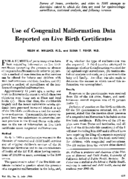 Use of congenital malformation data reported on live birth certificates