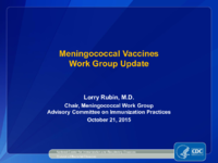 Meningococcal Vaccines Work Group update