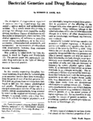 Bacterial genetics and drug resistance