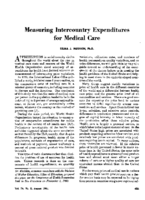 Measuring intercountry expenditures for medical care