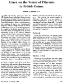 Attack on the vector of filariasis in British Guiana
