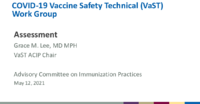 COVID19 Vaccine Safety Technical VaST Work Group assessment