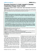 Temephos Resistance in Aedes aegypti in Colombia Compromises Dengue Vector Control