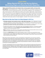 Status neutral HIV care and service delivery eliminating stigma and reducing health disparities