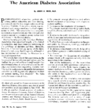 The American Diabetes Association